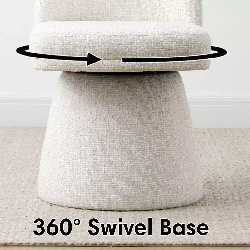Lot de 6 chaises de salle à manger modernes sans accoudoirs, pivotantes à 360°, avec piétement tulipe, élégantes chaises d'appoint pour cuisine, salle à manger ou bureau - Panipeachy