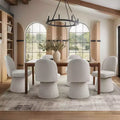 Set of 6 Modern 360 Swivel Armless Dining Chairs with Pedestal-style Base, Elegant Accent Chairs for Kitchen, Dining Room, or Office-Panipeachy
