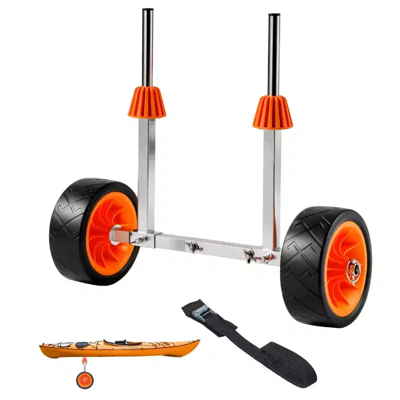 VEVOR Kayak Cart, 250 lbs Load Capacity, Canoe Cart Dolly with 7.5-inch Solid Rubber Tires & Kickstand,Multicolor