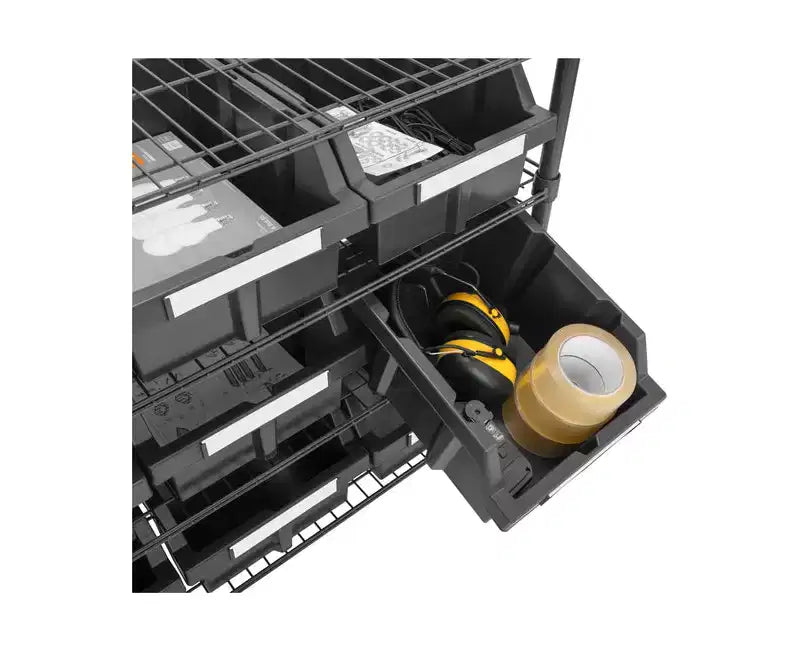 Scaffalatura con 9 contenitori a 4 ripiani Seville Classics, 36 L x 14 P x 31 H