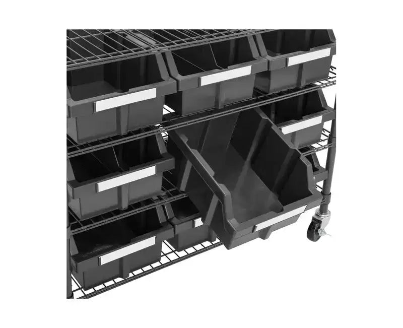 Scaffalatura con 9 contenitori a 4 ripiani Seville Classics, 36 L x 14 P x 31 H