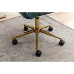 TUYOHW Fauteuil de bureau pivotant chic en tissu Teddy avec roulettes, chaise réglable en hauteur, chaise d'ordinateur chic pour bureau à domicile, meubles de maison et de bureau