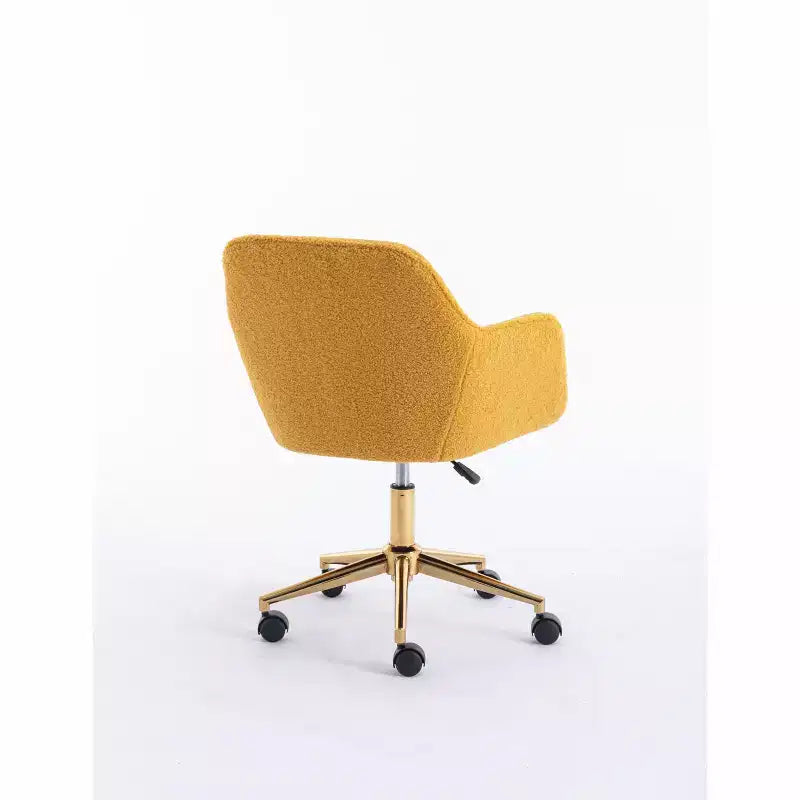 TUYOHW Fauteuil de bureau pivotant chic en tissu Teddy avec roulettes, chaise réglable en hauteur, chaise d'ordinateur chic pour bureau à domicile, meubles de maison et de bureau