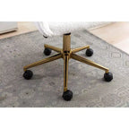 TUYOHW Fauteuil de bureau pivotant chic en tissu Teddy avec roulettes, chaise réglable en hauteur, chaise d'ordinateur chic pour bureau à domicile, meubles de maison et de bureau