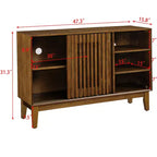 Credenza Madia Moderna Mid-Century da 120 cm Mobile Contenitore Consolle Porta TV con Cassetti per Soggiorno Cucina Sala da Pranzo