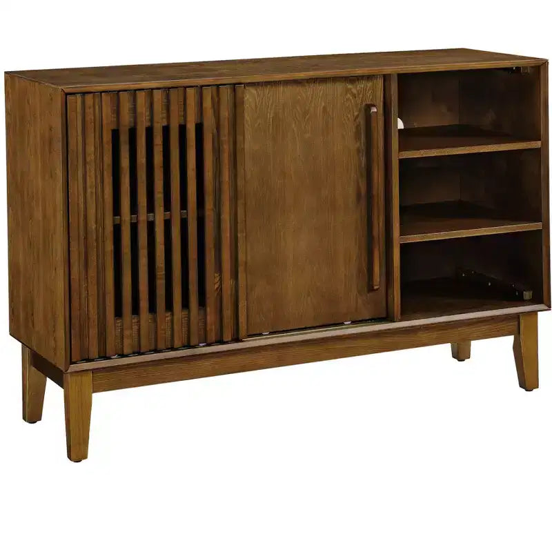 Credenza Madia Moderna Mid-Century da 120 cm Mobile Contenitore Consolle Porta TV con Cassetti per Soggiorno Cucina Sala da Pranzo