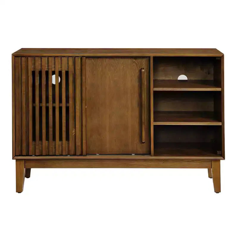 Credenza Madia Moderna Mid-Century da 120 cm Mobile Contenitore Consolle Porta TV con Cassetti per Soggiorno Cucina Sala da Pranzo