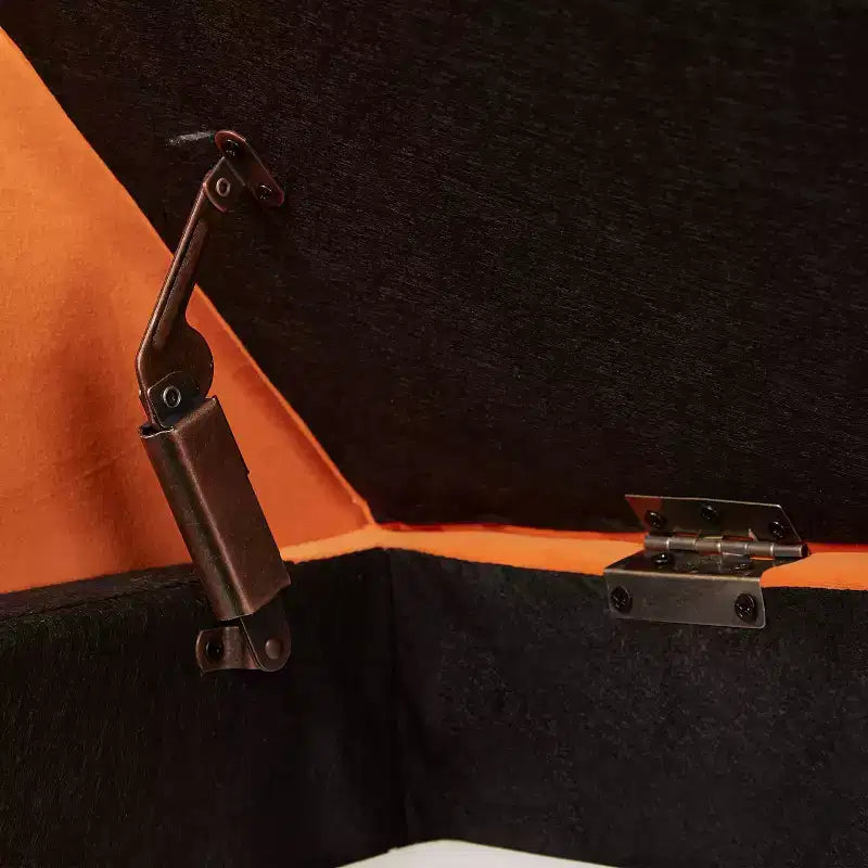 MAYEERTY Banc de rangement en velours, banc capitonné avec pieds en bois massif, ottoman multi-usage pour chambre à coucher, salon, couloir, gris