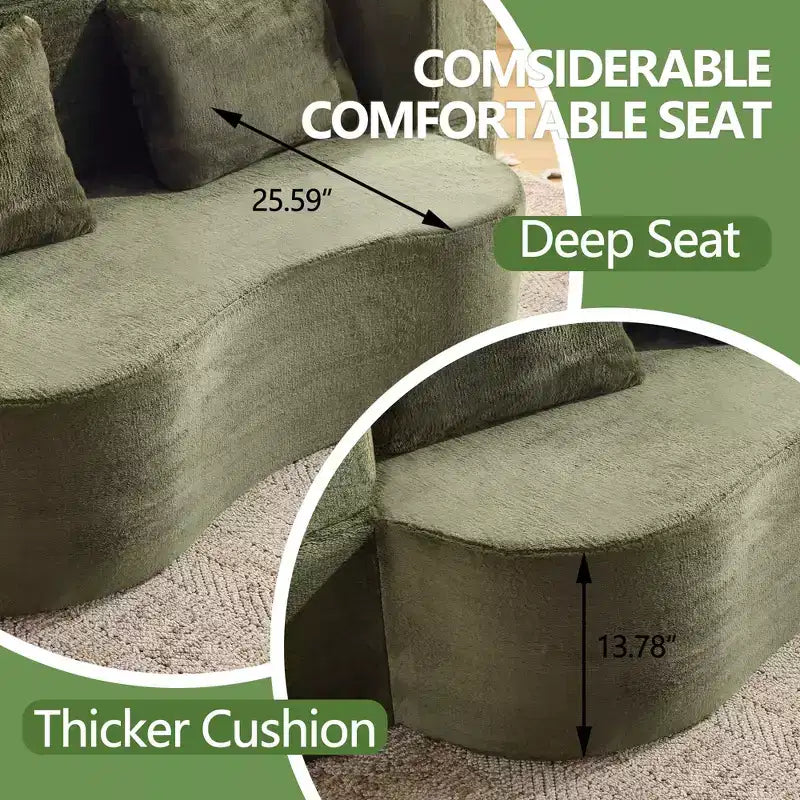 Canapé-lit pliable MAYEERTY taille Queen, Futon en peluche Canapé en mousse haute densité Canapé-lit convertible au sol pour Salon Chambre d'amis Chambre à coucher