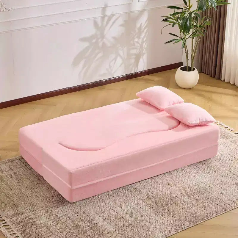 Canapé-lit pliable MAYEERTY taille Queen, Futon en peluche Canapé en mousse haute densité Canapé-lit convertible au sol pour Salon Chambre d'amis Chambre à coucher