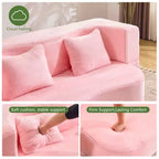Canapé-lit pliable MAYEERTY taille Queen, Futon en peluche Canapé en mousse haute densité Canapé-lit convertible au sol pour Salon Chambre d'amis Chambre à coucher