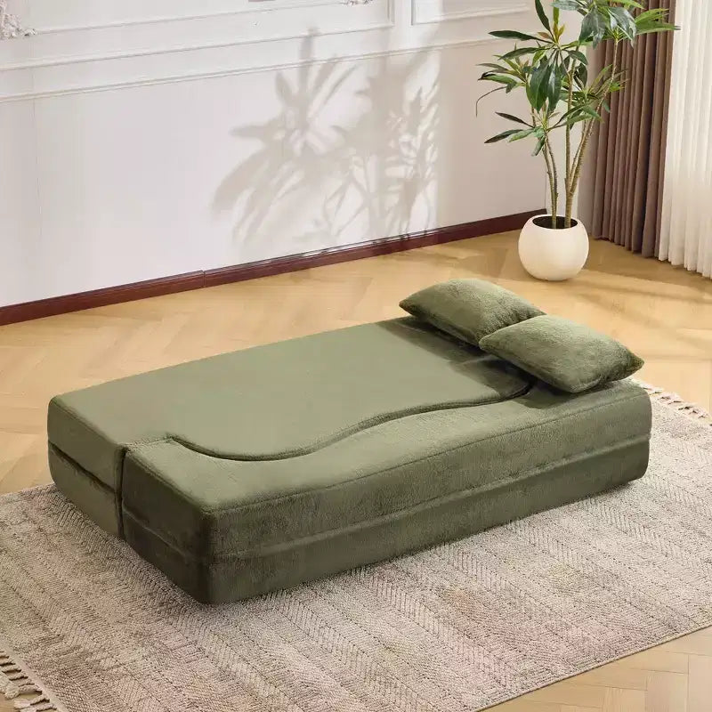 Canapé-lit pliable MAYEERTY taille Queen, Futon en peluche Canapé en mousse haute densité Canapé-lit convertible au sol pour Salon Chambre d'amis Chambre à coucher