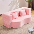 Canapé-lit pliable MAYEERTY taille Queen, Futon en peluche Canapé en mousse haute densité Canapé-lit convertible au sol pour Salon Chambre d'amis Chambre à coucher