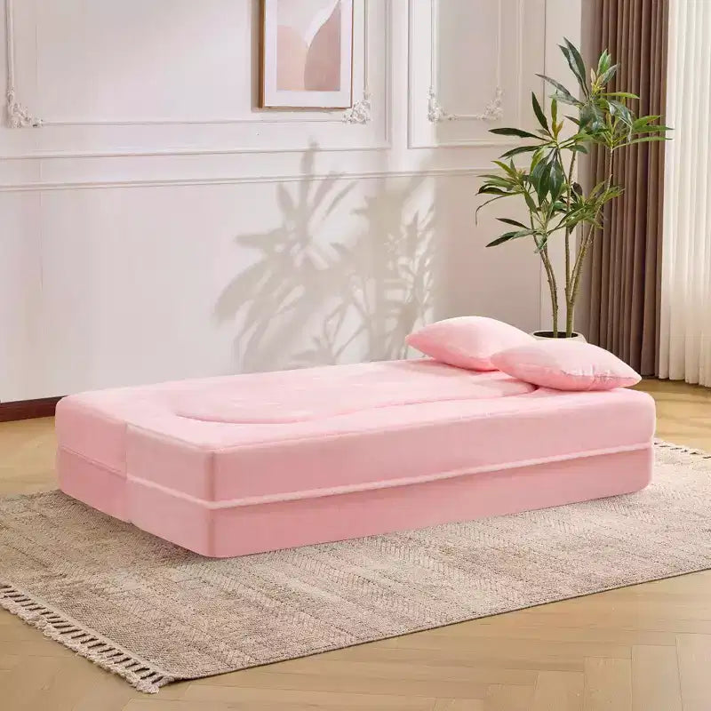 Canapé-lit pliable MAYEERTY taille Queen, Futon en peluche Canapé en mousse haute densité Canapé-lit convertible au sol pour Salon Chambre d'amis Chambre à coucher