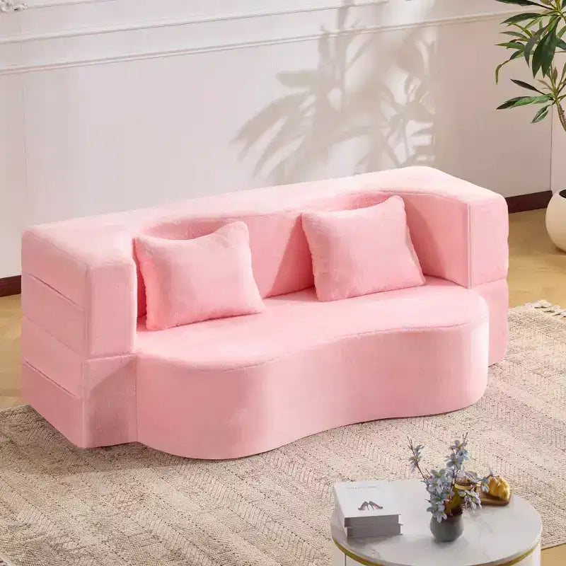 Canapé-lit pliable MAYEERTY taille Queen, Futon en peluche Canapé en mousse haute densité Canapé-lit convertible au sol pour Salon Chambre d'amis Chambre à coucher