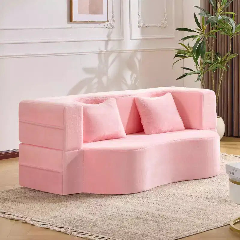 Canapé-lit pliable MAYEERTY taille Queen, Futon en peluche Canapé en mousse haute densité Canapé-lit convertible au sol pour Salon Chambre d'amis Chambre à coucher