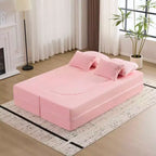 Canapé-lit pliable MAYEERTY taille Queen, Futon en peluche Canapé en mousse haute densité Canapé-lit convertible au sol pour Salon Chambre d'amis Chambre à coucher