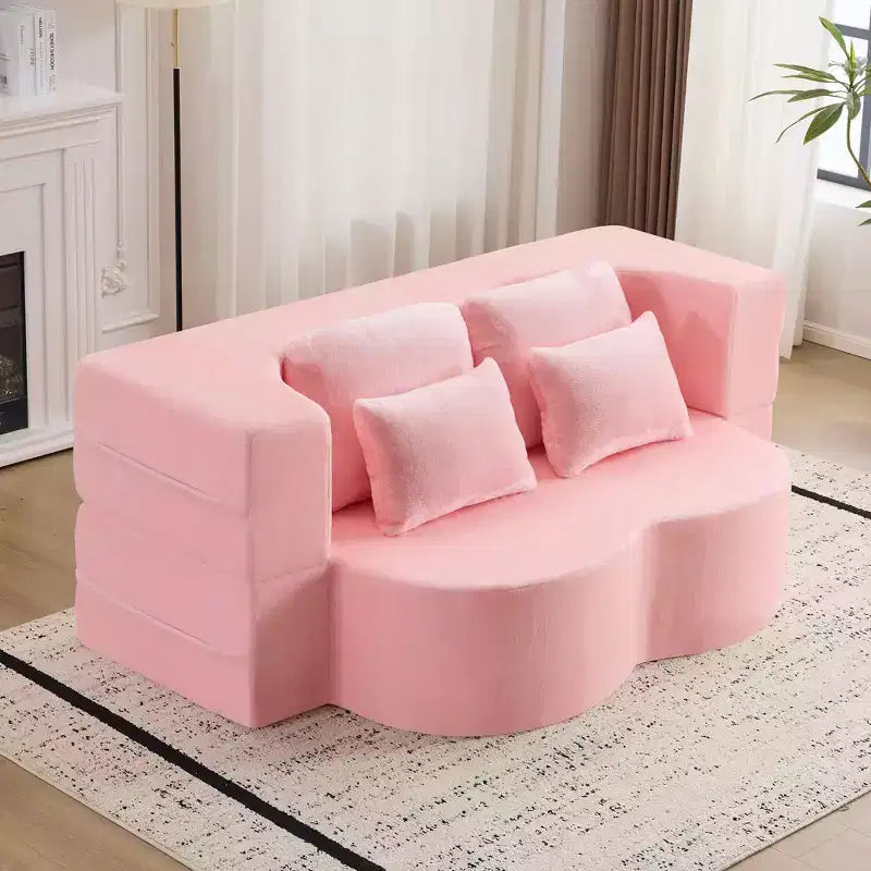 Canapé-lit pliable MAYEERTY taille Queen, Futon en peluche Canapé en mousse haute densité Canapé-lit convertible au sol pour Salon Chambre d'amis Chambre à coucher