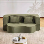 Canapé-lit pliable MAYEERTY taille Queen, Futon en peluche Canapé en mousse haute densité Canapé-lit convertible au sol pour Salon Chambre d'amis Chambre à coucher
