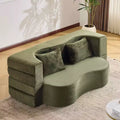 MAYEERTY Queen Size Foldable Sofa Bed, Plush Futon Couch High-Density Foam Convertible Sleeper Floor Couch for Living Room Guest Room Bedroom