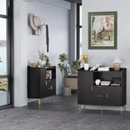 40Buffet moderne avec tiroirs et portes - Buffet de rangement en bois avec étagères réglables, station de café pour salle à manger, cuisine, salon