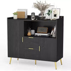 40Modern Buffet Cabinet with Drawers & Doors-Wooden Sideboard Storage with Adjustable Shelves,Coffee Bar Station for Dining Room,Kitchen,Living Room
