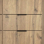 JVNOXK47.Cassettiera moderna multifunzionale a sei cassetti da 20 pollici con angoli arrotondati, adatta come credenza, mobile contenitore, legno naturale