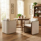 Christopher Knight Home Shan Sedie da pranzo moderne imbottite in legno di gomma (set da 2)