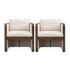 Christopher Knight Home Shan Sedie da pranzo moderne imbottite in legno di gomma (set da 2)