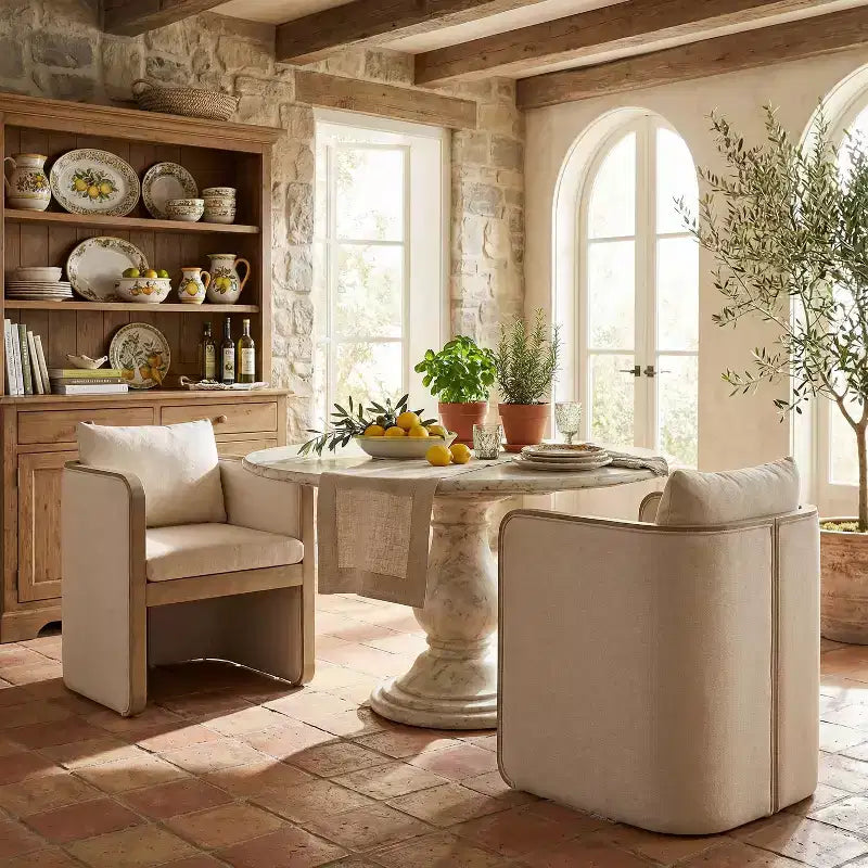 Christopher Knight Home Shan Sedie da pranzo moderne imbottite in legno di gomma (set da 2)