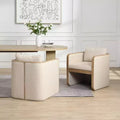 Christopher Knight Home Shan Modern Rubberwood Upholstered Dining Chairs (Set of 2)
