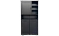 VIYET 63 black Freestanding Laundry Cabinet - Particle Board+MDF, Tilt-Out Hamper, Adjustable Shelves & Multiple Storage