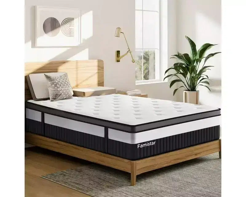 Svuotamento Magazzino Materassi King Size, Materasso Ibrido 14 pollici in Scatola, Molle Insacchettate, Sensazione Media, Isolamento del Movimento, Certificato CertiPUR-US, Senza Fibra di Vetro