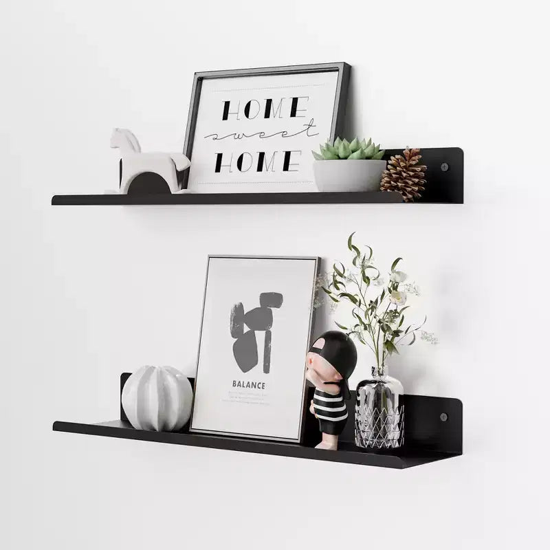 Lot de 4 étagères murales flottantes en métal pour salle de bain, cuisine, salon (Lot de 4)