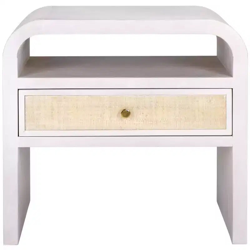 Prisha 1 Shelf 1 Drawer Nighstand - NST6611 - White Washed - Safavieh