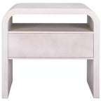 Comodino Prisha a 1 Ripiano e 1 Cassetto - NST6611 - Bianco Patinato - Safavieh