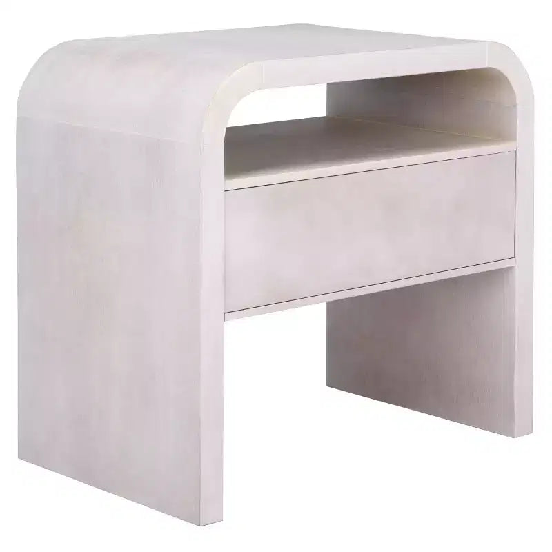 Comodino Prisha a 1 Ripiano e 1 Cassetto - NST6611 - Bianco Patinato - Safavieh