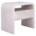Comodino Prisha a 1 Ripiano e 1 Cassetto - NST6611 - Bianco Patinato - Safavieh