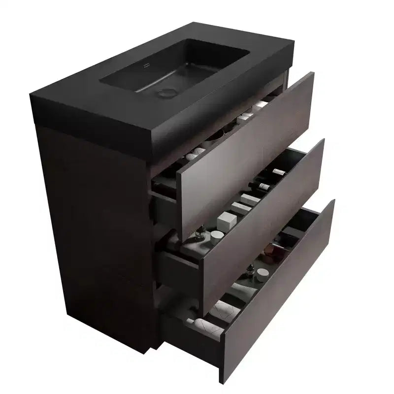 Mobile bagno 36 con lavabo, mobile lavabo autoportante, armadietto con cassetto per il bagno