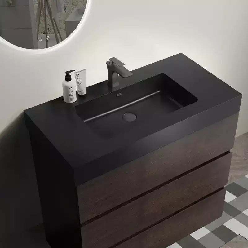 Mobile bagno 36 con lavabo, mobile lavabo autoportante, armadietto con cassetto per il bagno