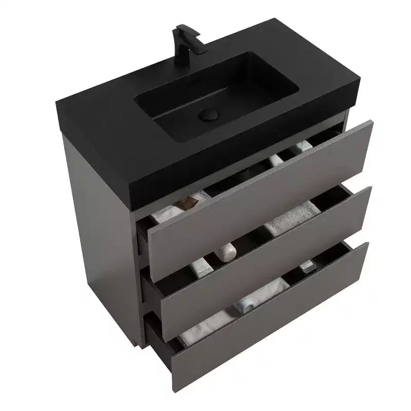 Mobile bagno 36 con lavabo, mobile lavabo autoportante, armadietto con cassetto per il bagno