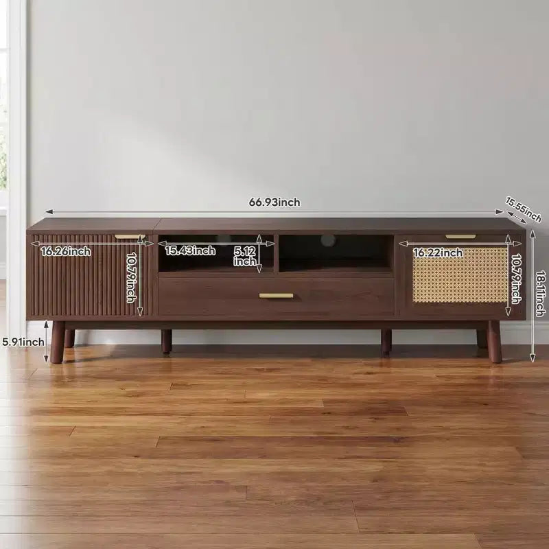 Mobile porta TV JVNOXK in legno alla moda per TV da 75 pollici, mobile TV con anta a chiusura ammortizzata e armadietto con anta a ribalta, console TV moderne per soggiorno