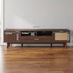 Mobile porta TV JVNOXK in legno alla moda per TV da 75 pollici, mobile TV con anta a chiusura ammortizzata e armadietto con anta a ribalta, console TV moderne per soggiorno