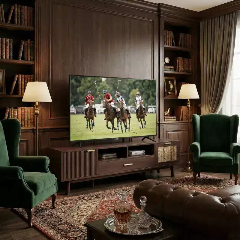 Meuble TV moderne JVNOXK pour téléviseurs 75 pouces, meuble TV avec porte à fermeture douce et porte abattante, consoles TV modernes pour salon
