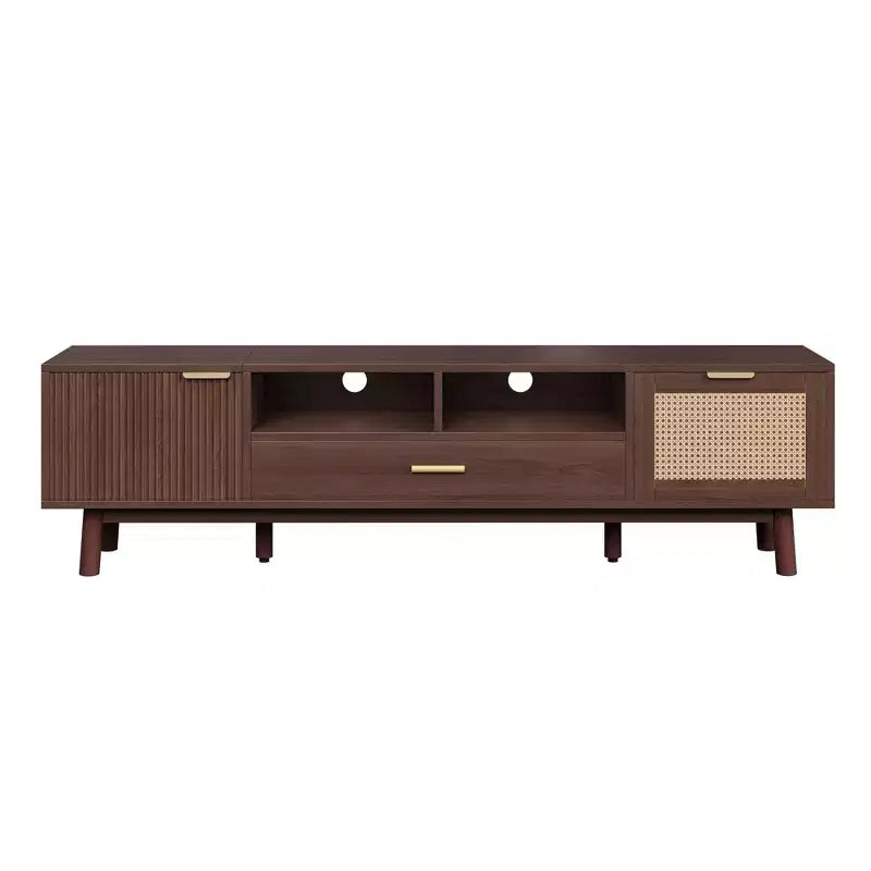 Mobile porta TV JVNOXK in legno alla moda per TV da 75 pollici, mobile TV con anta a chiusura ammortizzata e armadietto con anta a ribalta, console TV moderne per soggiorno