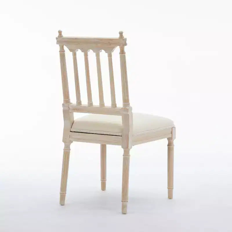 Chaises de salle à manger GDFStudio Guo en bois d'hévéa avec revêtement en lin, style moderne du milieu du siècle (Lot de 2)