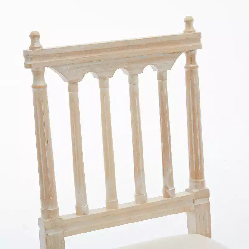 Chaises de salle à manger GDFStudio Guo en bois d'hévéa avec revêtement en lin, style moderne du milieu du siècle (Lot de 2)