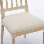 Chaises de salle à manger GDFStudio Guo en bois d'hévéa avec revêtement en lin, style moderne du milieu du siècle (Lot de 2)