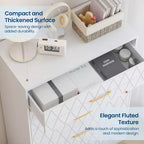 Cassettiera Alta a 5 Cassetti per Camera da Letto, Comodino Moderno per Armadio, Cassettiera in Legno, Mobiletto Contenitore e Organizzatore in Legno
