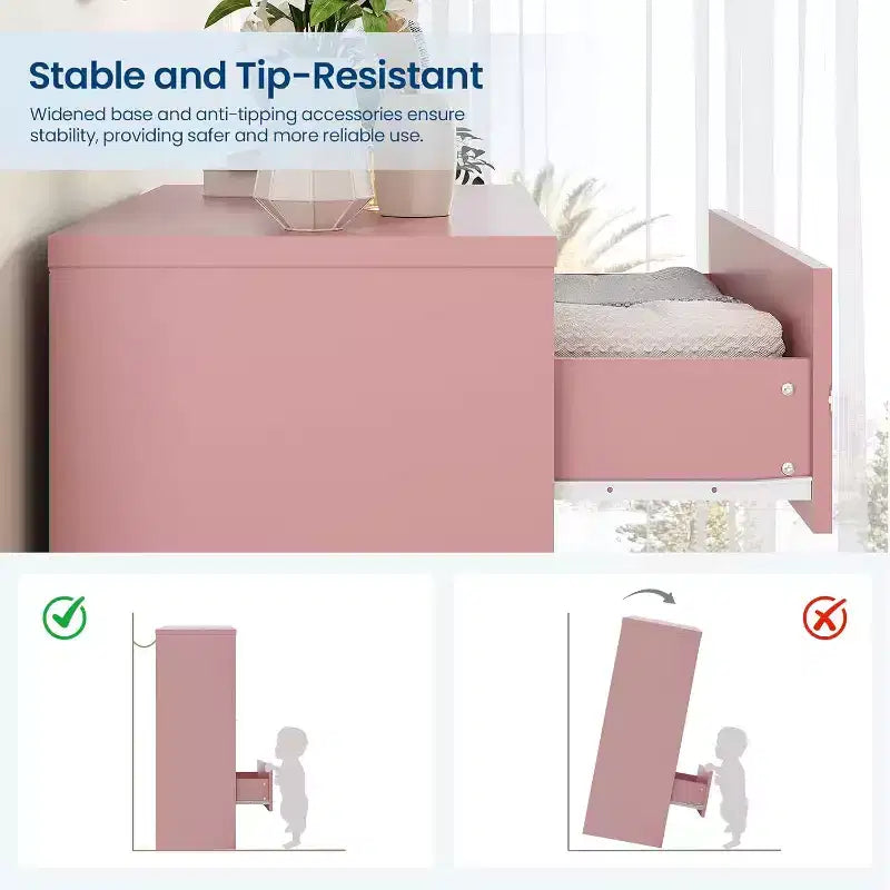 Cassettiera Alta a 5 Cassetti per Camera da Letto, Comodino Moderno per Armadio, Cassettiera in Legno, Mobiletto Contenitore e Organizzatore in Legno